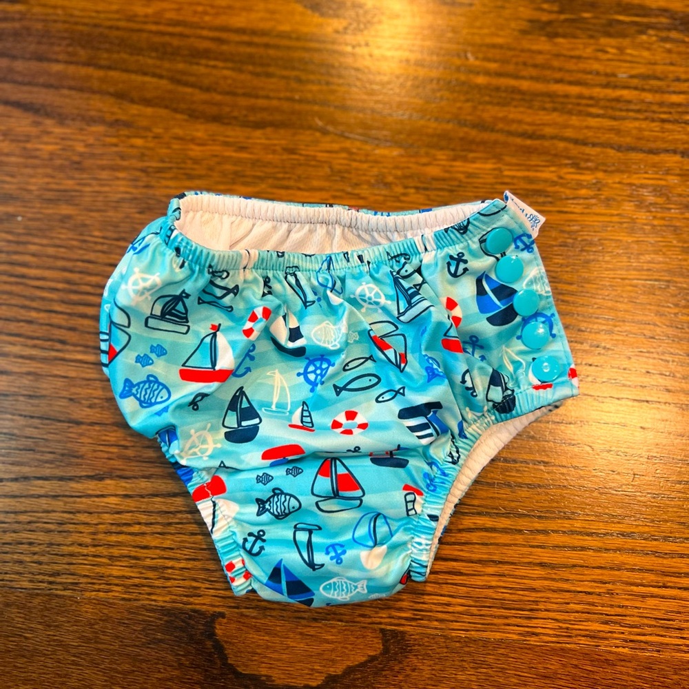 Bundle of i play. Blue Diaper Covers with Nautical Patterns - Picture 3 of 5
